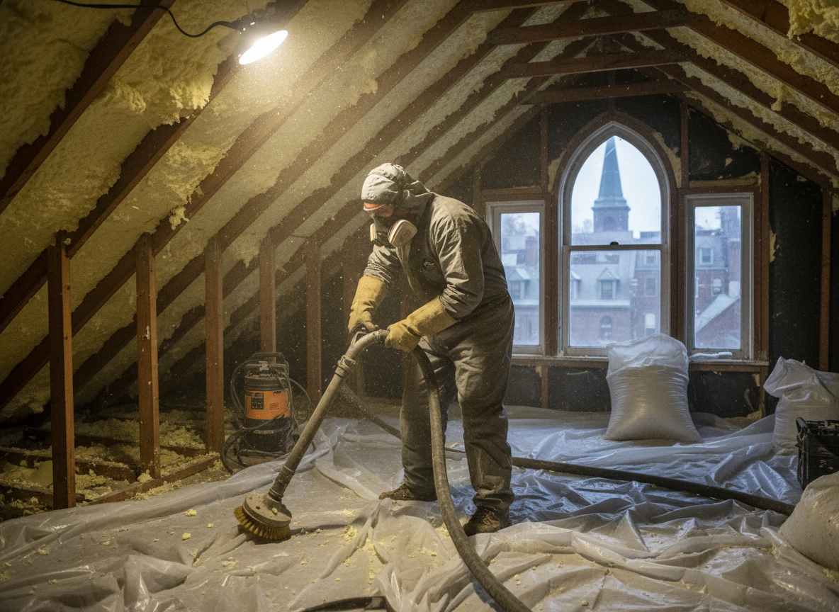 Attic Spray Foam Removal in Boston, Lincolnshire