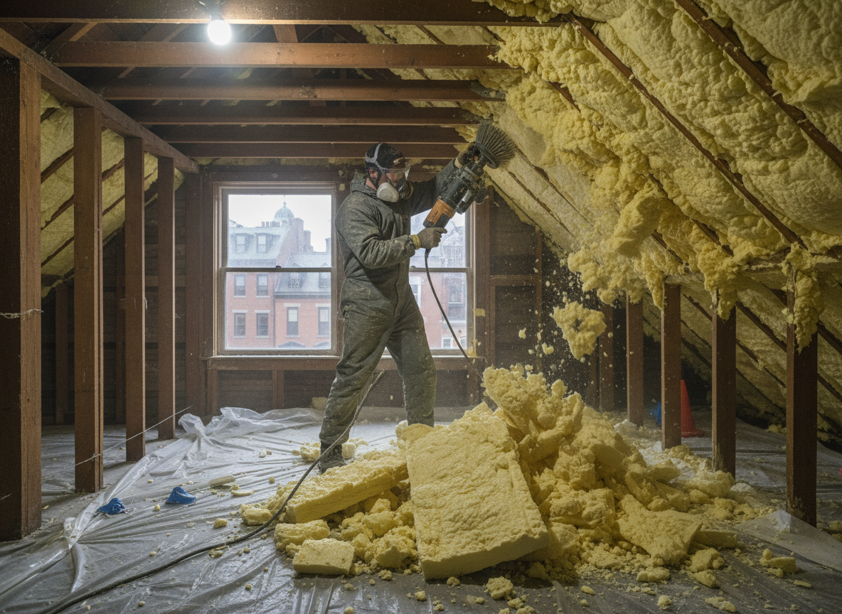 Closed Cell Spray Foam Removal in Boston, Lincolnshire