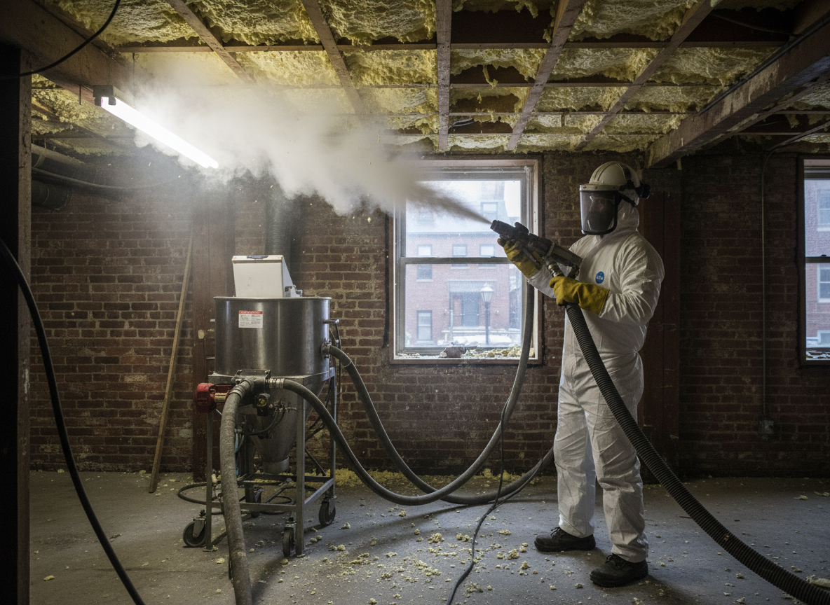 Dry Ice Blasting Spray Foam Removal in Boston, Lincolnshire