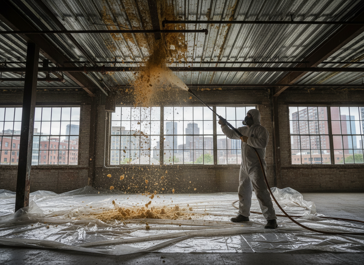 Warehouse Spray Foam Removal in Boston, Lincolnshire